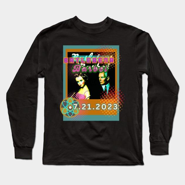 Barebenheimer. Imagined Movie Poster. Barbel - Atomic Summer. Barbenheimageddon 2023. European Release Long Sleeve T-Shirt by SwagOMart